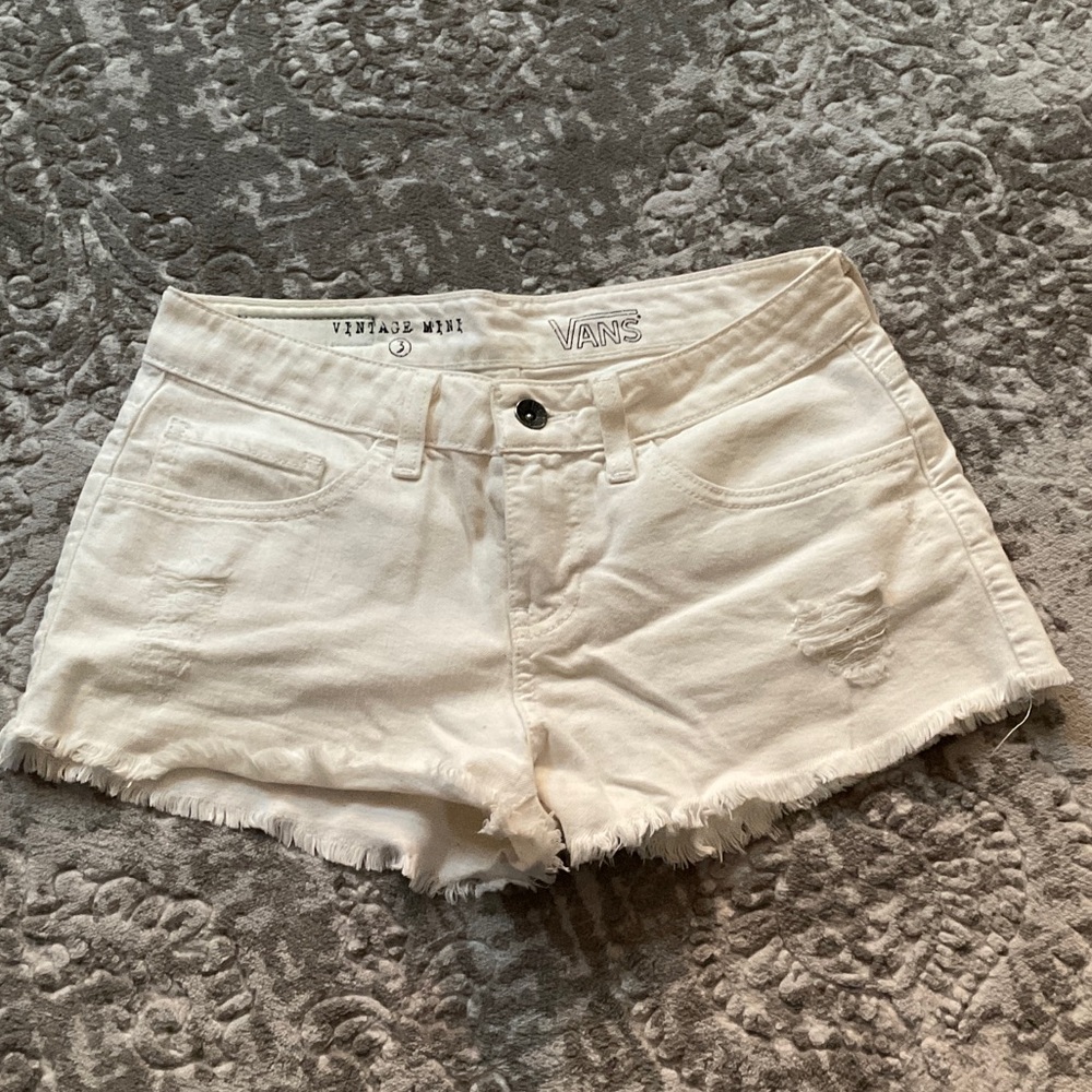 Vans Women's white Jean Shorts